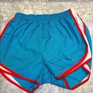 Nike Dri-FIT White and Blue Shorts